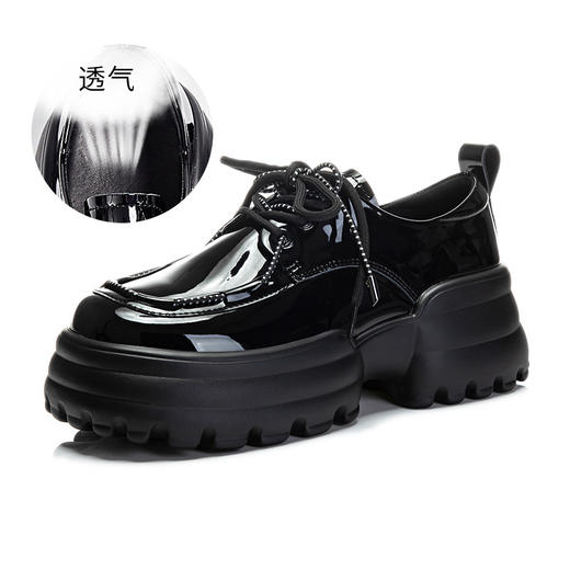 老爹鞋春季新款，女士厚底小皮鞋百搭休闲粗跟单鞋ML2502 商品图4