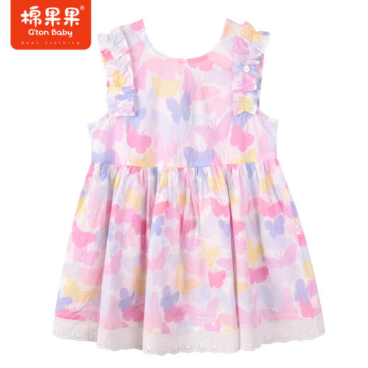 棉果果夏季新品女童女宝无袖连衣裙M222701223246 商品图0