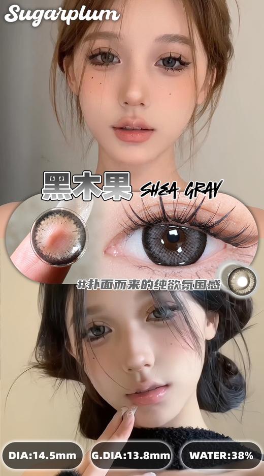 sugarplum糖豆 年抛美瞳 黑木果 直径14.5mm着色13.8mm 商品图0