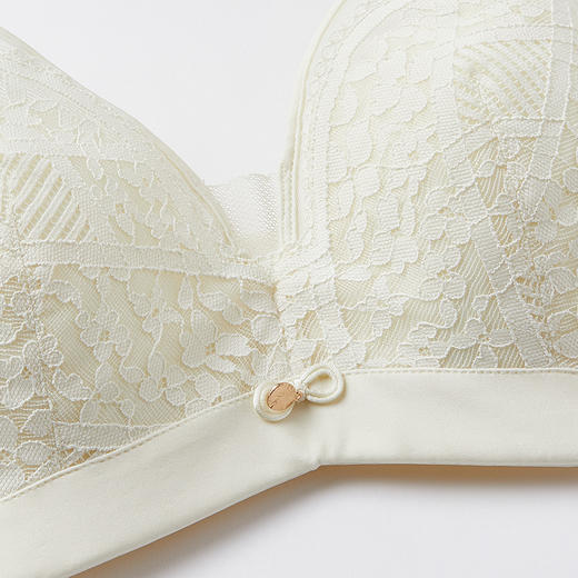 都市丽人聚拢升杯常规内衣B杯薄3/4杯蕾丝文胸三排软钢圈YB32C7 商品图8