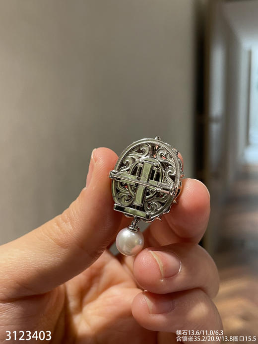 3123403，蛋面珍珠套链戒指胸针三用。具体价格微信咨询 商品图8