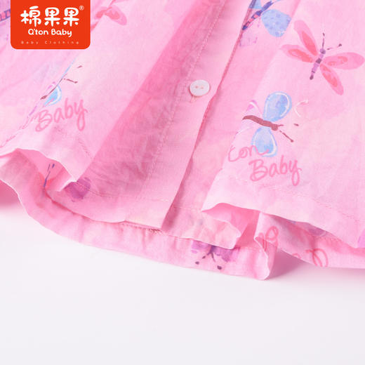 棉果果夏季新品女童女宝对开翻领衬衫M222153223242 商品图4