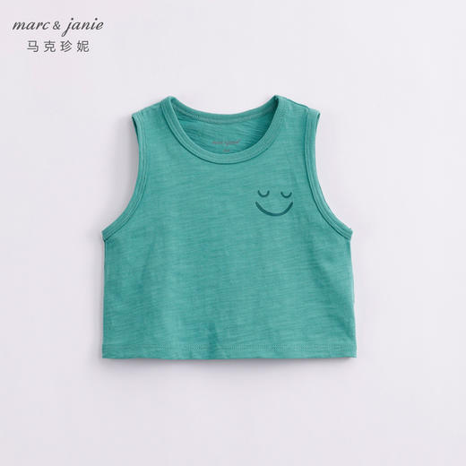 DD马克珍妮夏装新款 男女童笑脸竹节棉背心 儿童上衣230855 商品图2