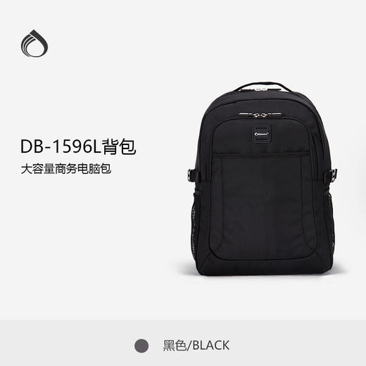 Diplomat外交官DB-1596L黑色学生商务双肩背包分销 商品图0