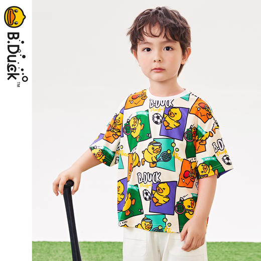 B.Duck小黄鸭童装夏季短袖T恤105-150 BF2401013 商品图2