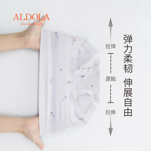 女士高腰印花内裤3条装柔软亲肤弹性不勒全包臀清新 商品图4