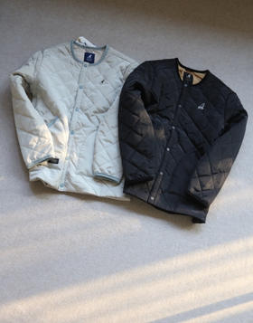 简单粗暴的 玩儿呗 哈！乖宝的 袋鼠 绗缝菱格 夹棉的 圆领小外套 2色入