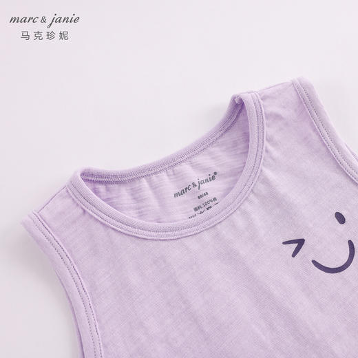 DD马克珍妮夏装新款 男女童笑脸竹节棉背心 儿童上衣230855 商品图4