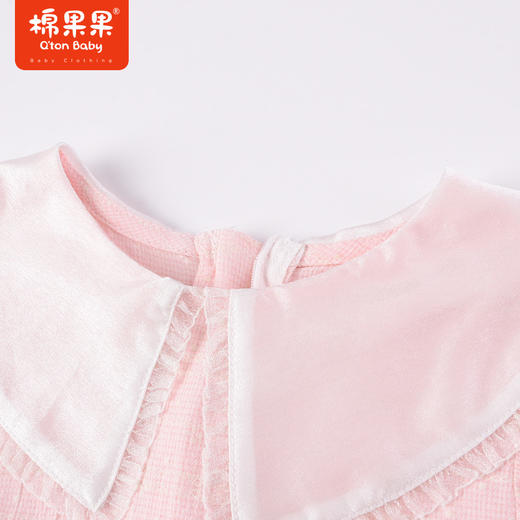 棉果果夏季新品女童女宝翻领连衣裙M222701423245 商品图5
