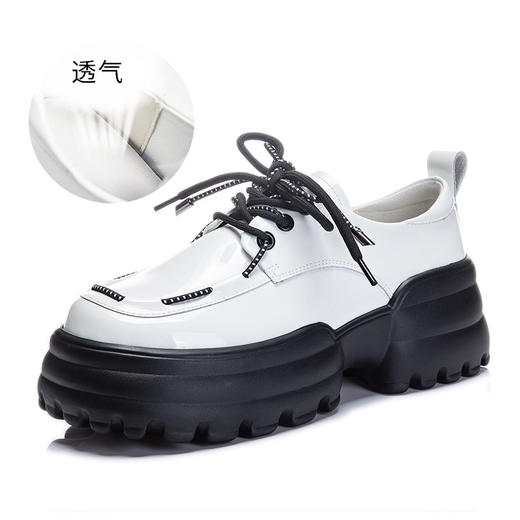 老爹鞋春季新款，女士厚底小皮鞋百搭休闲粗跟单鞋ML2502 商品图5