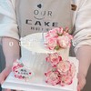 浅粉色鲜花蛋糕(鲜花按当天采购搭配)-低糖处理 商品缩略图3