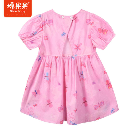 棉果果夏季新品女童女宝泡泡袖连衣裙M222701223248 商品图3