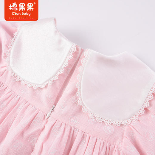 棉果果夏季新品女童女宝翻领连衣裙M222701423210 商品图2