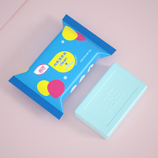 「拍1发5！到手5块」蓝漂内衣皂肥皂洗衣皂温和洁净内裤清洗皂80g5块装 商品图1