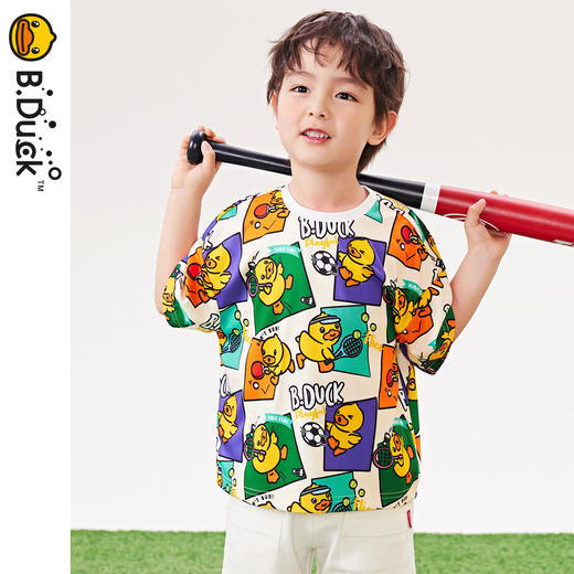 B.Duck小黄鸭童装夏季短袖T恤105-150 BF2401013 商品图3