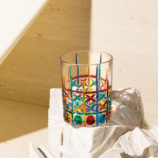 【ZECCHIN】意大利ZECCHIN钻石高地系列多彩平底杯酒杯水杯 商品图0