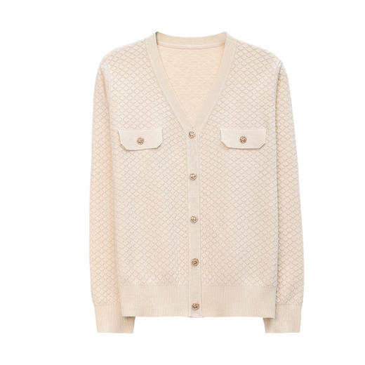 V领短款针织开衫，薄款洋气外搭漂亮小衫CC-13-3041 商品图4