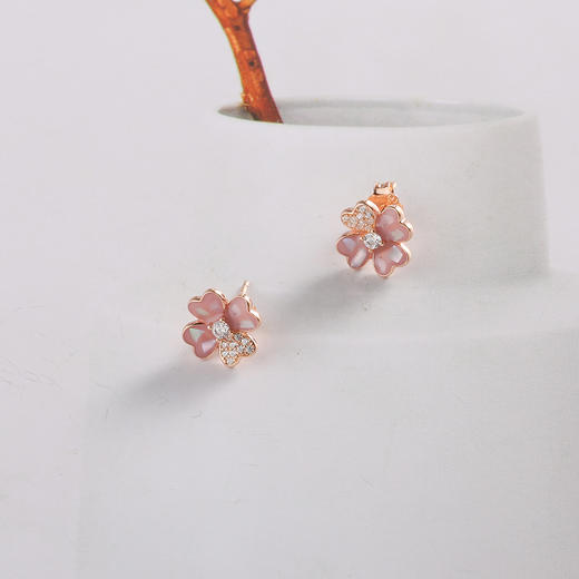 【宏艺珠宝】盛夏花园·银s925耳饰 商品图3