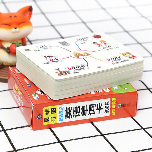 【昂秀外语】思维导图速记英语单词卡 600词 自然拼读单词卡 商品图2