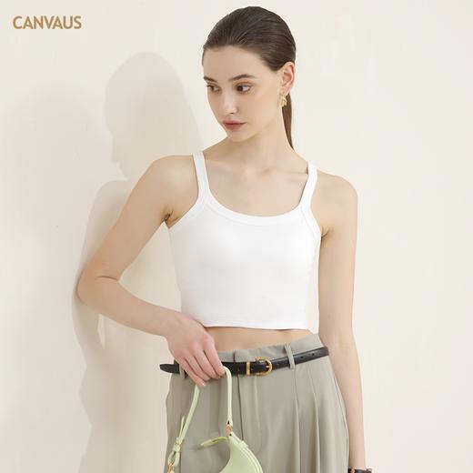 【内搭外穿均可】CANVAUS 女士带胸垫背心吊带短款（3色可选） 商品图1
