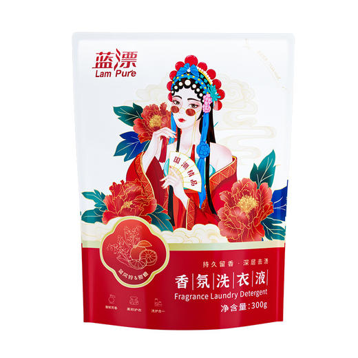 「7袋装！单包300ml」蓝漂国潮香氛洗衣液300ml*7袋 居家日用 商品图4
