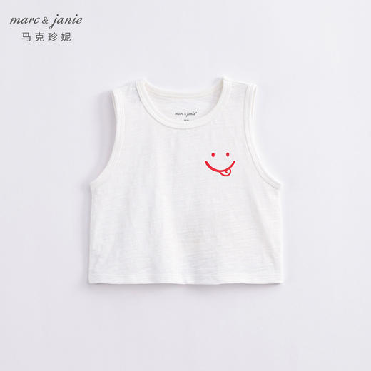 DD马克珍妮夏装新款 男女童笑脸竹节棉背心 儿童上衣230855 商品图1