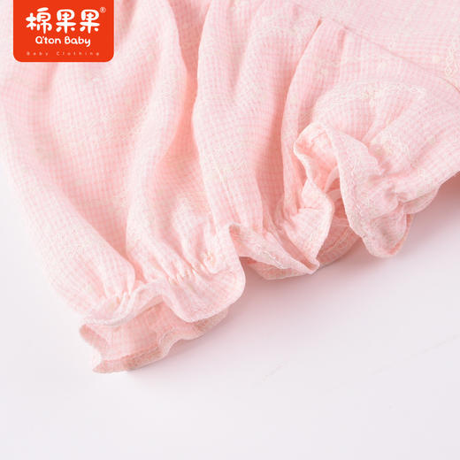 棉果果夏季新品女童女宝翻领连衣裙M222701423245 商品图3
