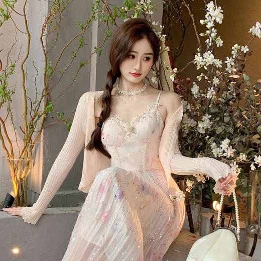 【大货福利，不退不换】  【云朵奶昔】多色优雅修身百搭花边针织衫女2023春季新款 商品图3