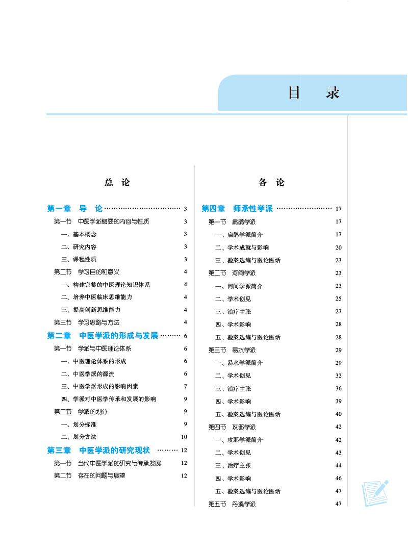 目录9787513277259中医学派概要——中医师承系列教材.jpg