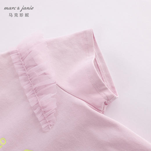 马克珍妮夏装新款 女童可爱图案A字摆网纱连衣裙230667 商品图3