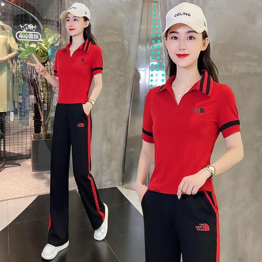 休闲运动洋气炸街减龄显瘦阔腿裤两件套ZYR-8310 商品图3