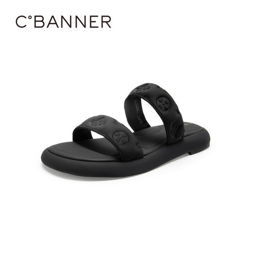 千百度女鞋夏季沙滩凉拖鞋休闲外穿平底海边松糕踩屎感 A23374208 商品图1