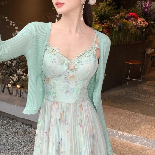 【大货福利，不退不换】  【云朵奶昔】多色优雅修身百搭花边针织衫女2023春季新款 商品图2