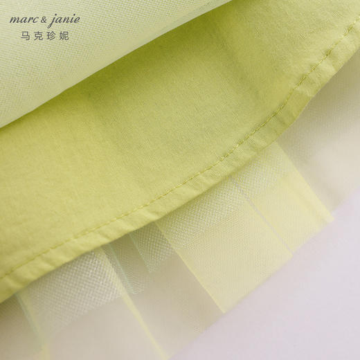 马克珍妮夏装新款 女童可爱兔子涂鸦网纱裙短袖套装230635 商品图4