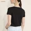 【100%棉】CANVAUS 2023新款女士V领双面棉短袖T恤（黑白2色可选） 商品缩略图6