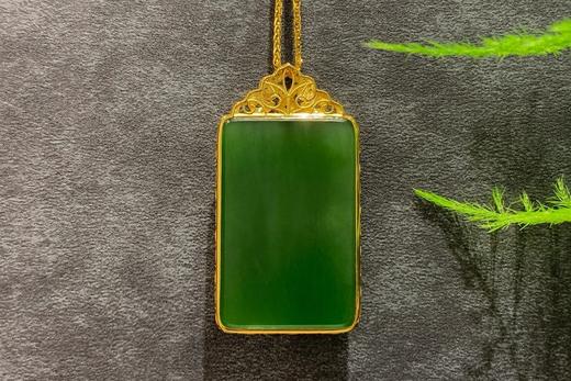 【御珠宫坊】金镶碧玉无事牌 商品图2