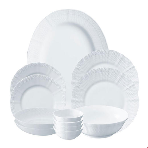 Noritake则武 cher blanc盘子ins风餐具餐盘小碟子家用浮雕平盘【不支持补差，非质量问题不退不换】S 商品图0