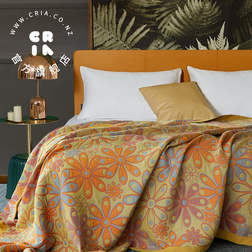 【新西兰CRIA】成人纱布多用毯纱布被 七色花款 150*200cm 商品图0