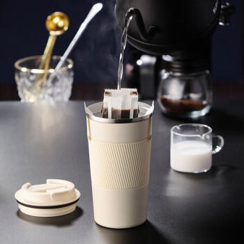 Vanow保温杯咖啡杯316不锈钢陶瓷内胆男女学生便携车载水杯子 提摩咖 商品图0