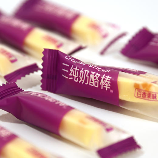 【3倍牛奶蛋白质 添加益生元】 三纯奶酪棒 儿童零食健康营养 配料表干净纯优 生产过程无蔗糖添加 百香果味/原味 60g/袋 商品图3