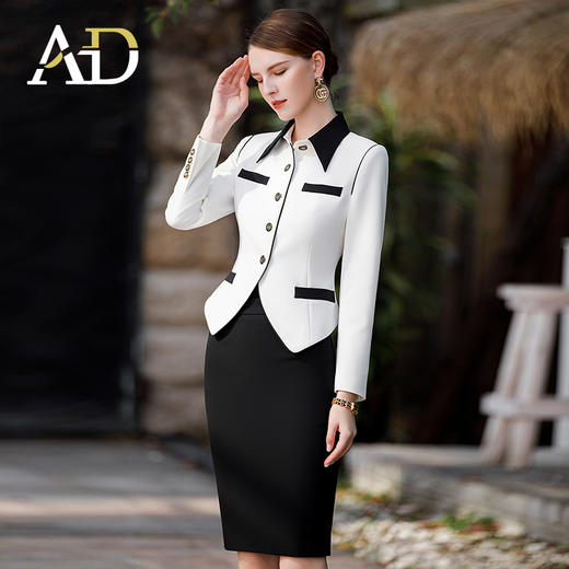 盐系轻熟两件套装裙2023春季新款小香风西装套装名媛范工作服 商品图2