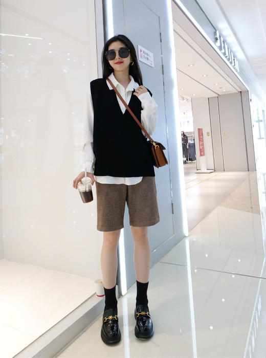 【Trubody】V领宽松针织背心 商品图3