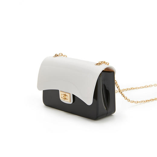 西遇小香风单肩斜挎包女士2023年新款轻奢金色金属扣链条方形包30039502 商品图1