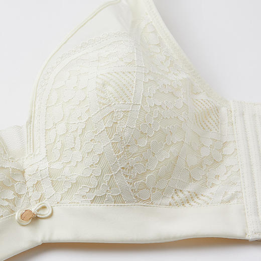 都市丽人聚拢升杯常规内衣B杯薄3/4杯蕾丝文胸三排软钢圈YB32C7 商品图7