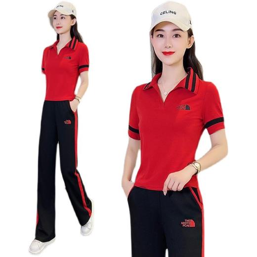 休闲运动洋气炸街减龄显瘦阔腿裤两件套ZYR-8310 商品图4