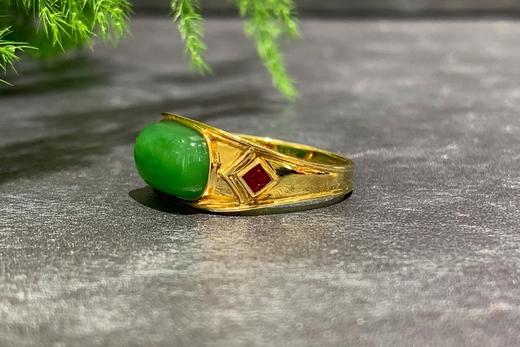 【御珠宫坊】金镶碧玉戒指 商品图2