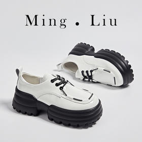 老爹鞋春季新款，女士厚底小皮鞋百搭休闲粗跟单鞋ML2502
