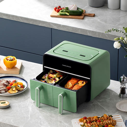 morphy richards/摩飞 空气炸锅 多功能左右双仓大容量 商品图3