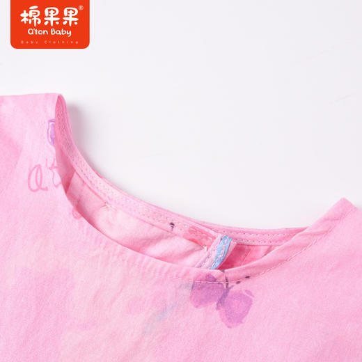 棉果果夏季新品女童女宝泡泡袖连衣裙M222701223248 商品图5