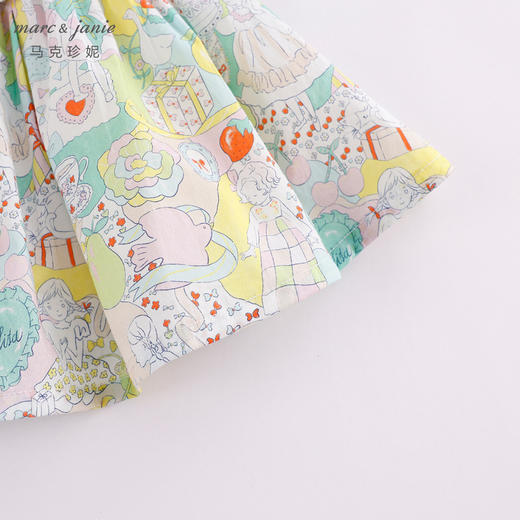 马克珍妮新款夏装 女童甜蜜派对涂鸦纯棉半身裙230736 商品图3